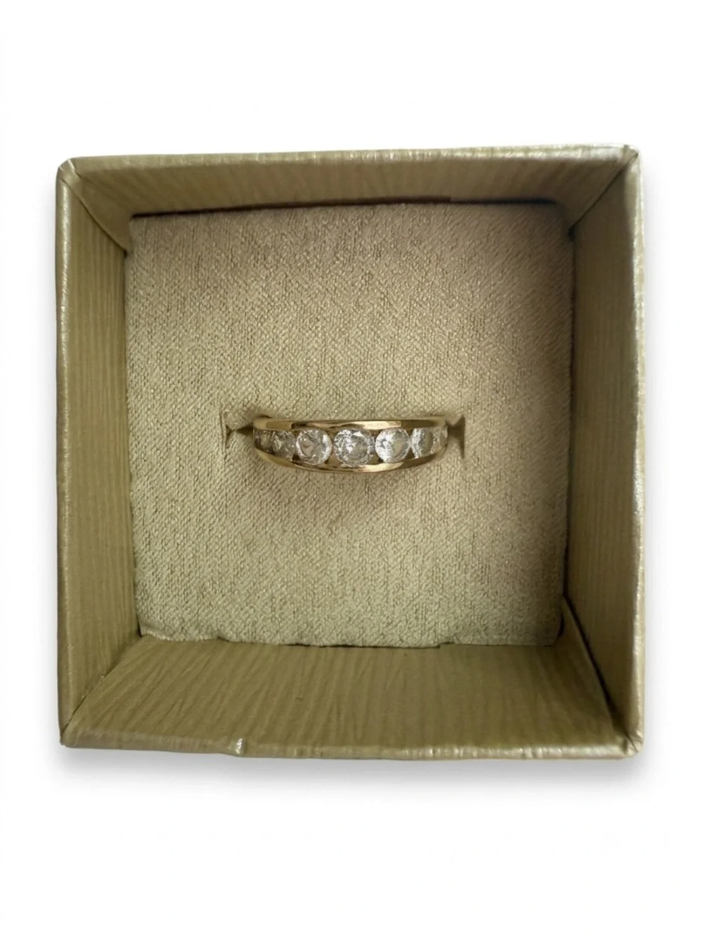 Forever Collectibles Gold-Tone Clear Crystal Bridal Ring Set